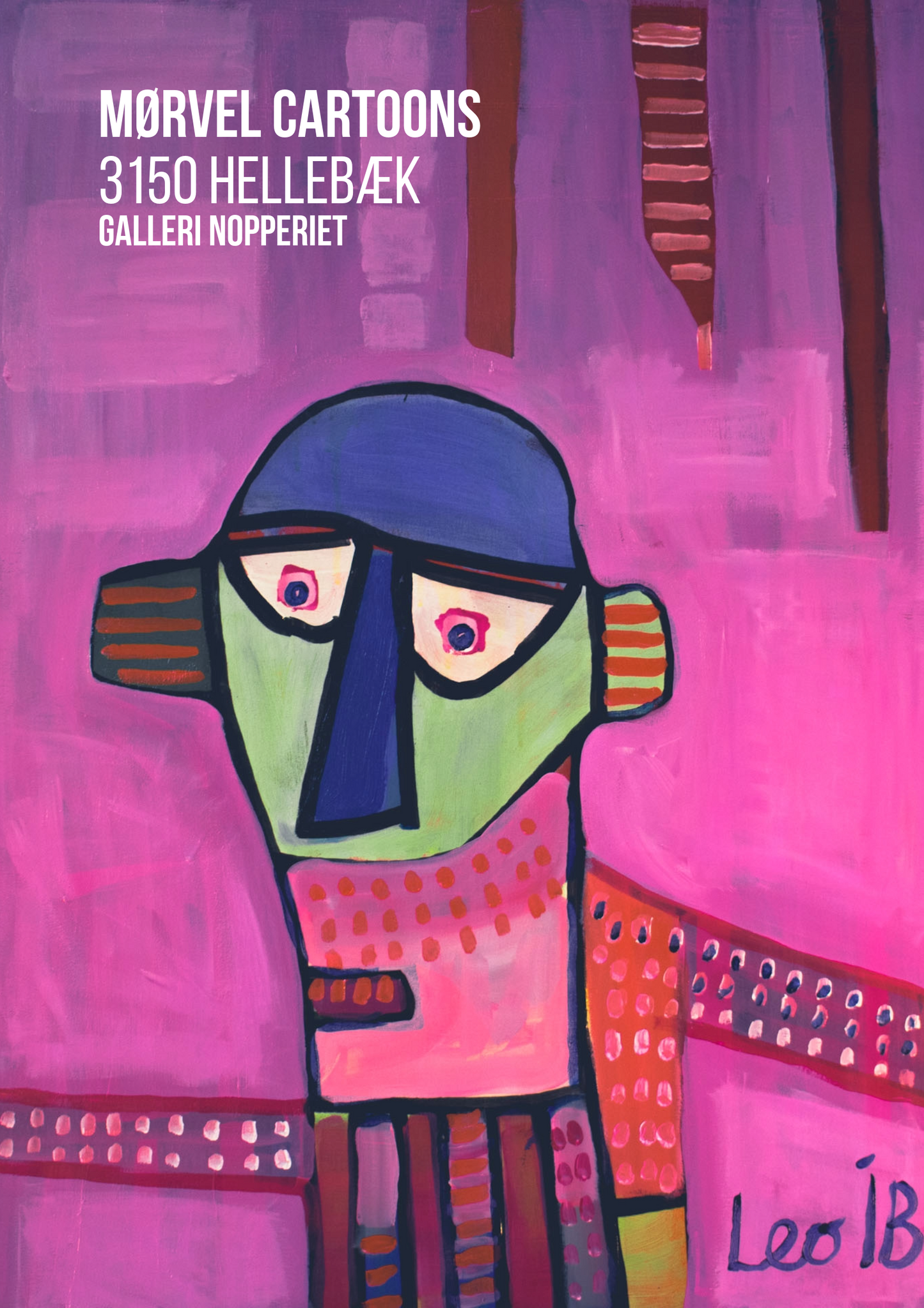 Mørvel Cartoons col1 plakat A2 med sort ramme