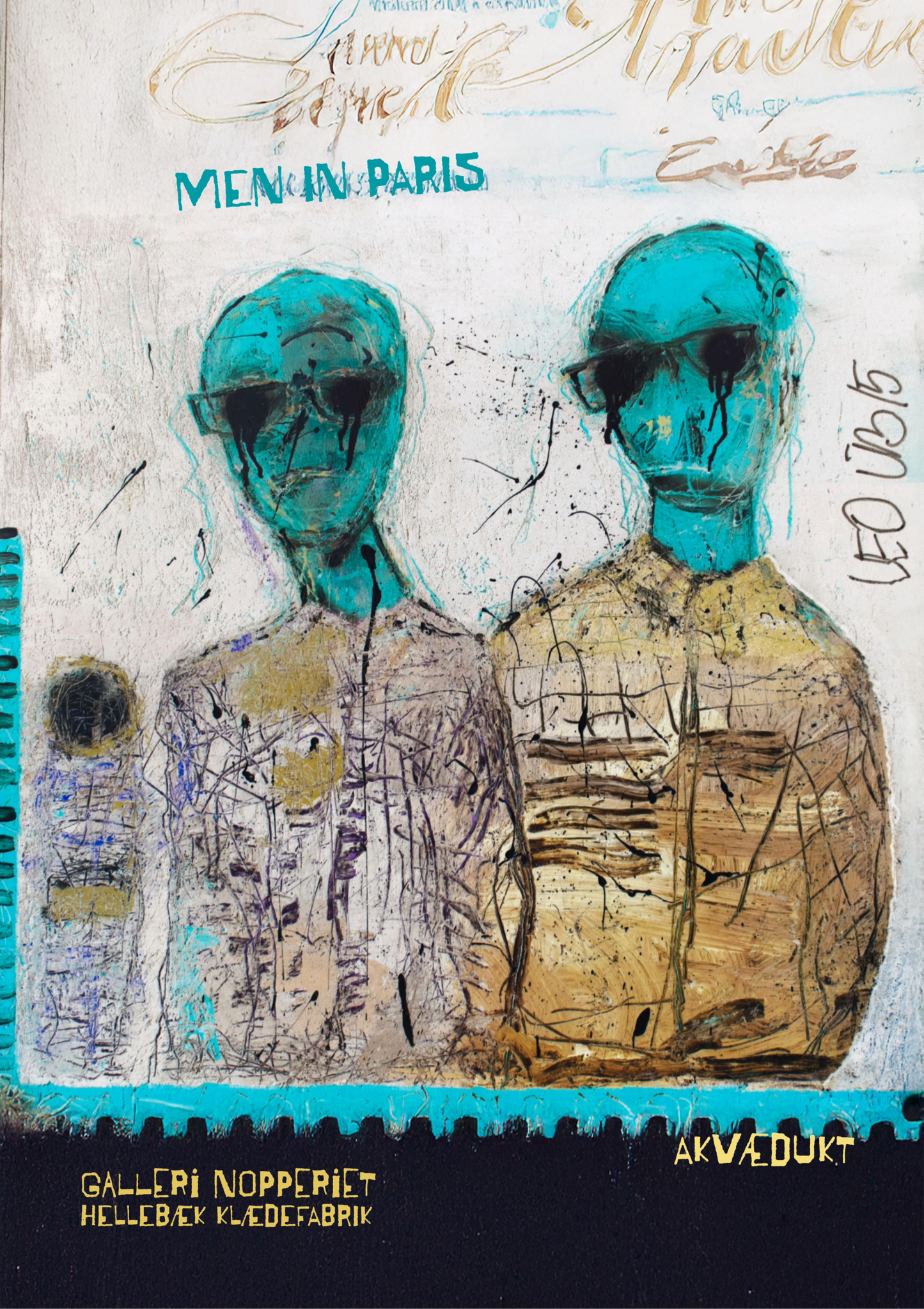 Men in Paris plakat A1 med sort ramme