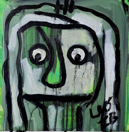 Alva akrylmaleri 30x30cm af Leo IB
