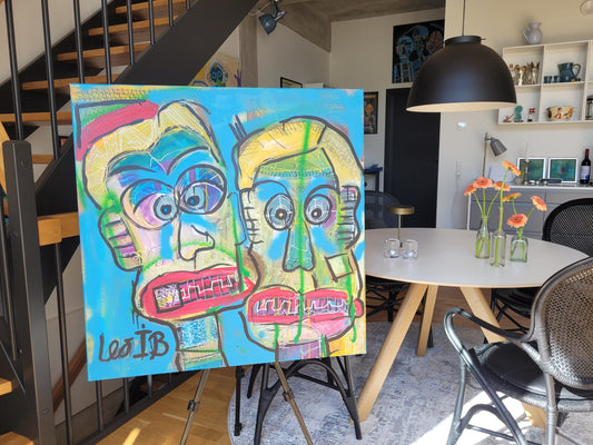2Clowns maleri 90x90cm
