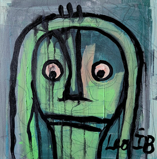 Andrea akrylmaleri 30x30cm af Leo IB