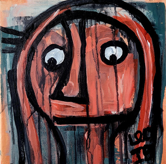 Aiden akrylmaleri 30x30cm af Leo IB