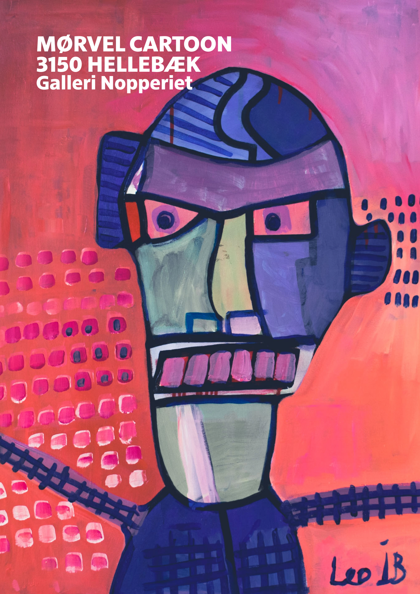 Mørvel Cartoons col1 plakat A3 med sort ramme