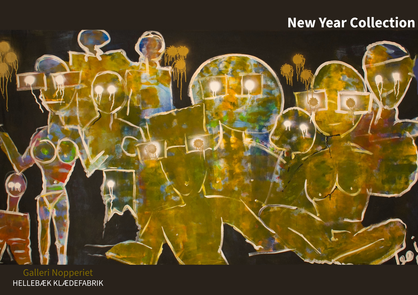 New Year col plakat A1 med sort ramme