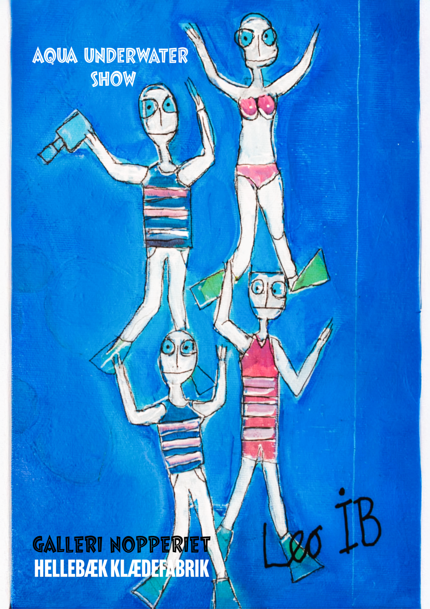 Aqua Underwater Show A3 plakat med sort ramme