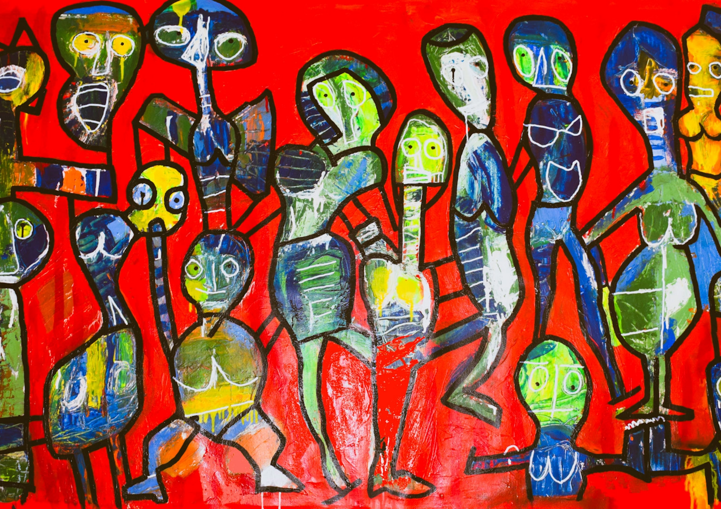 Dancing Queens maleri 90x170cm