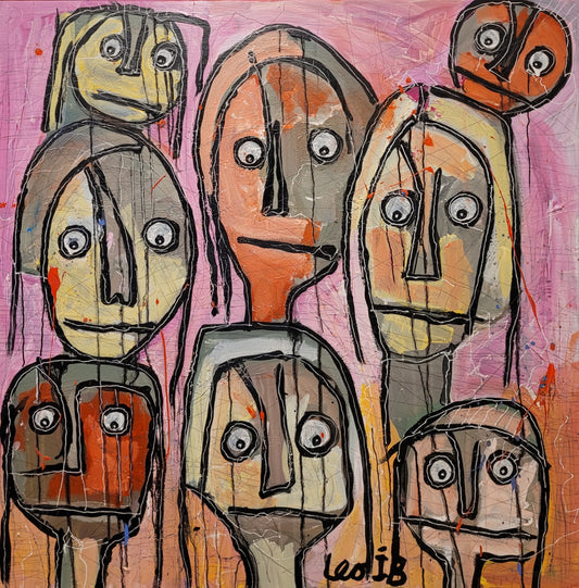 Girl akrylmaleri 80x80cm