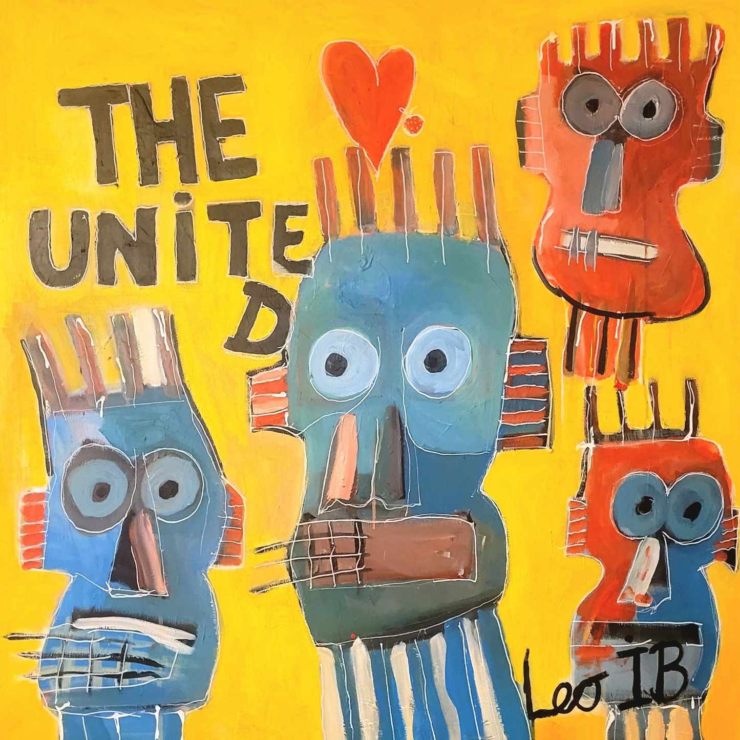 Gul The United maleri 90x90cm