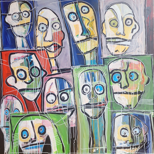 Missing akrylmaleri 100x100cm